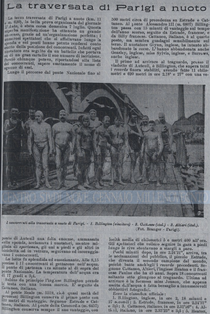 1907 Altieri IV nella Traversata a nuoto di Parigiwtmwtm